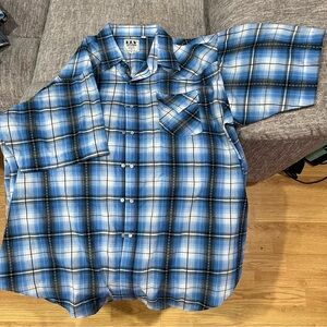 Ely Cattleman Men’s Plaid Pearl Snap Western Shirt Size XXL